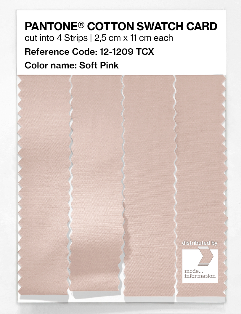 Product image 3 of the product “PANTONE® COTTON SWATCH CARD 12-1209 TCX Soft Pink ”