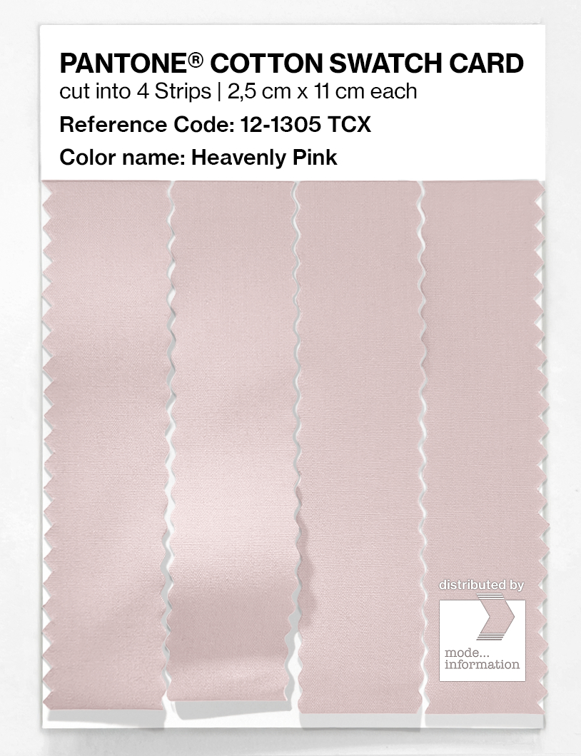 Product image 3 of the product “PANTONE® COTTON SWATCH CARD 12-1305 TCX Heavenly Pink ”