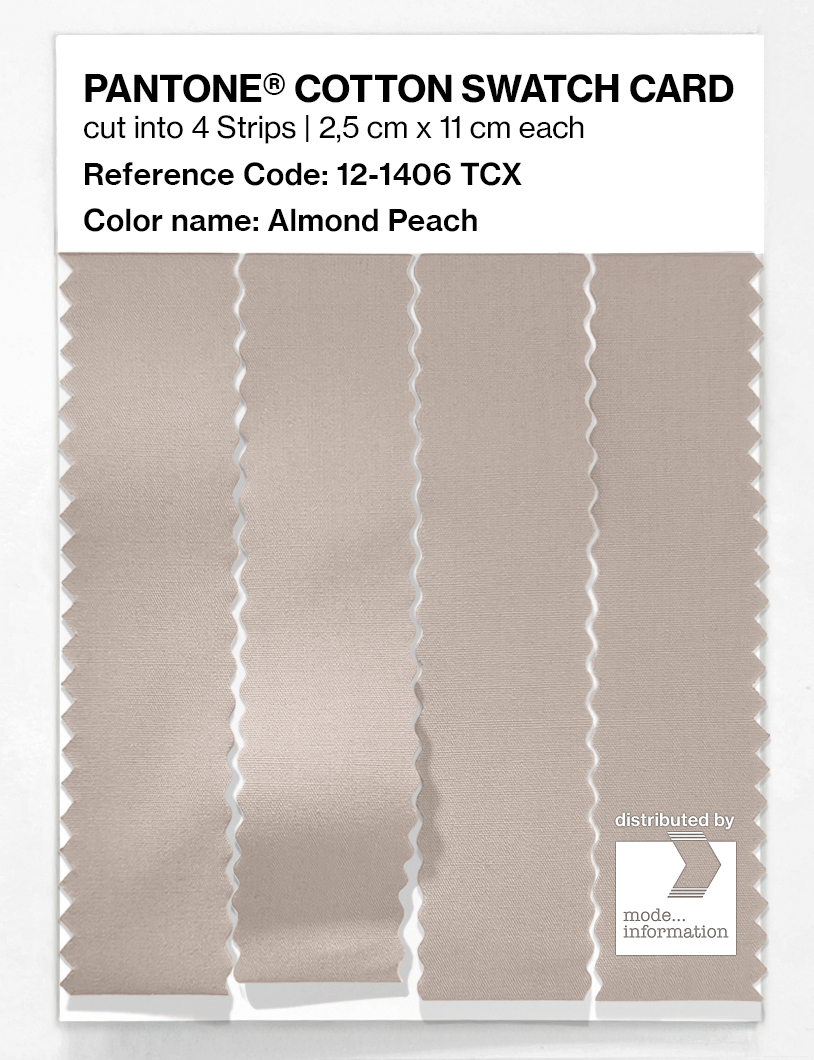 Product image 3 of the product “PANTONE® COTTON SWATCH CARD 12-1406 TCX Almond Peach ”