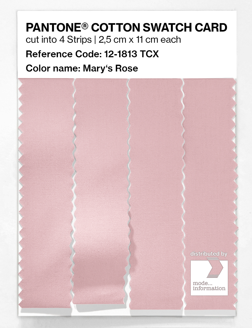 Product image 3 of the product “PANTONE® COTTON SWATCH CARD 12-1813 TCX Mary's Rose ”
