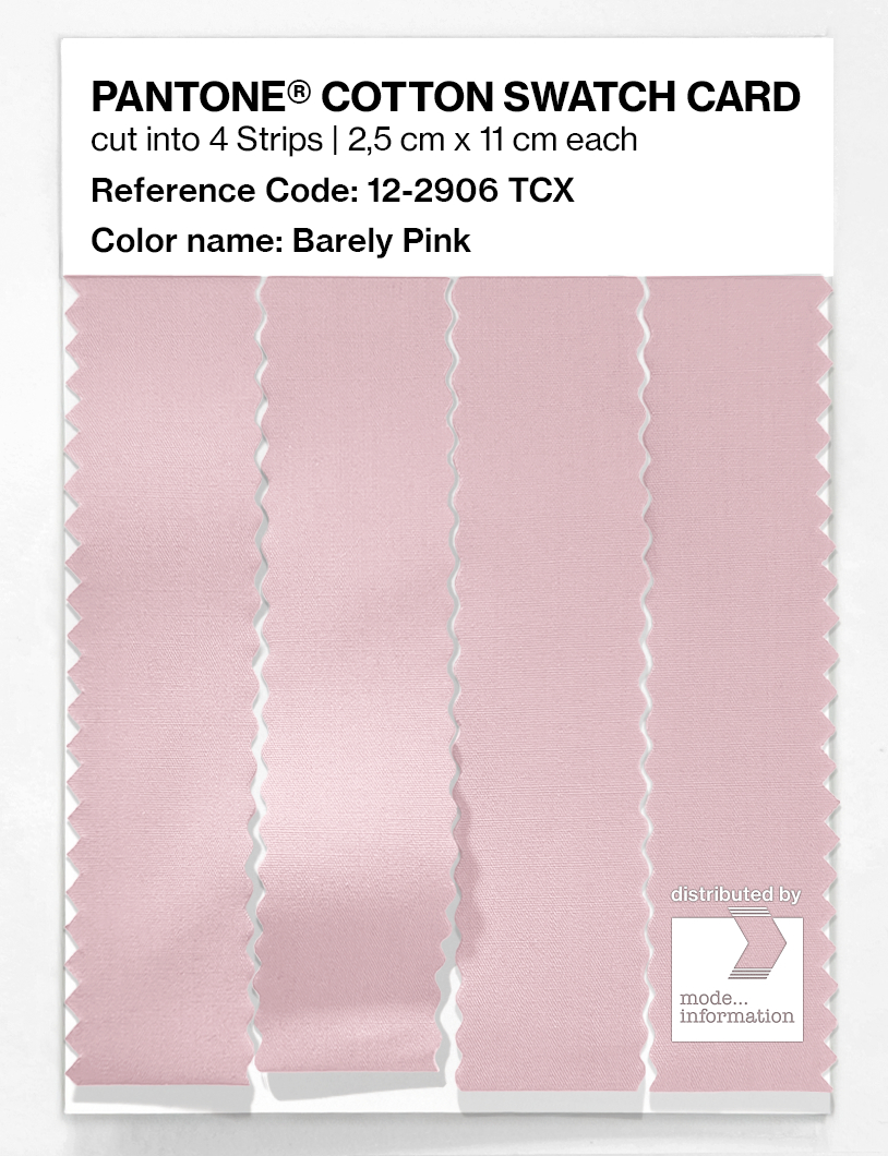 Product image 3 of the product “PANTONE® COTTON SWATCH CARD 12-2906 TCX Barely Pink ”