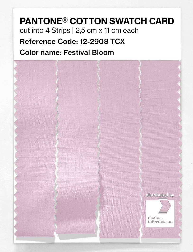 Product image 3 of the product “PANTONE® COTTON SWATCH CARD 12-2908 TCX Festival Bloom ”