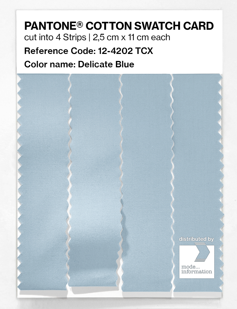 Product image 3 of the product “PANTONE® COTTON SWATCH CARD 12-4202 TCX Delicate Blue ”
