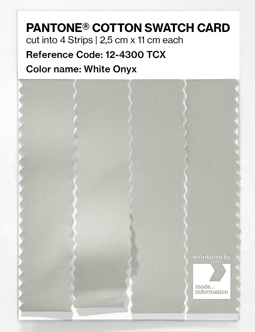 Product image 3 of the product “PANTONE® COTTON SWATCH CARD 12-4300 TCX White Onyx ”