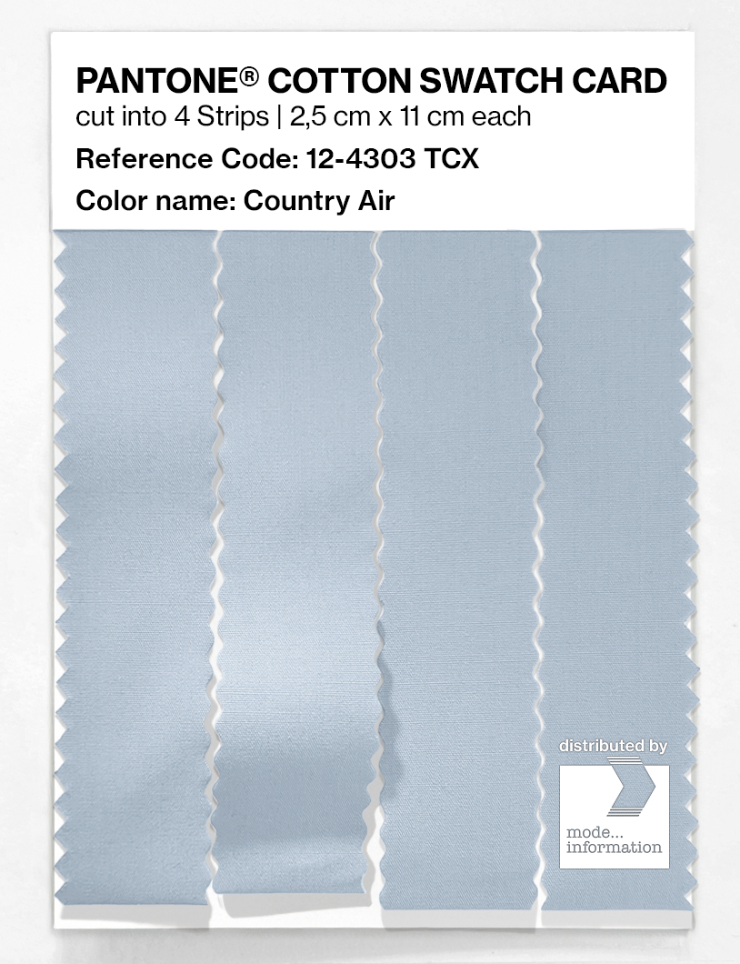 Product image 3 of the product “PANTONE® COTTON SWATCH CARD 12-4303 TCX Country Air ”