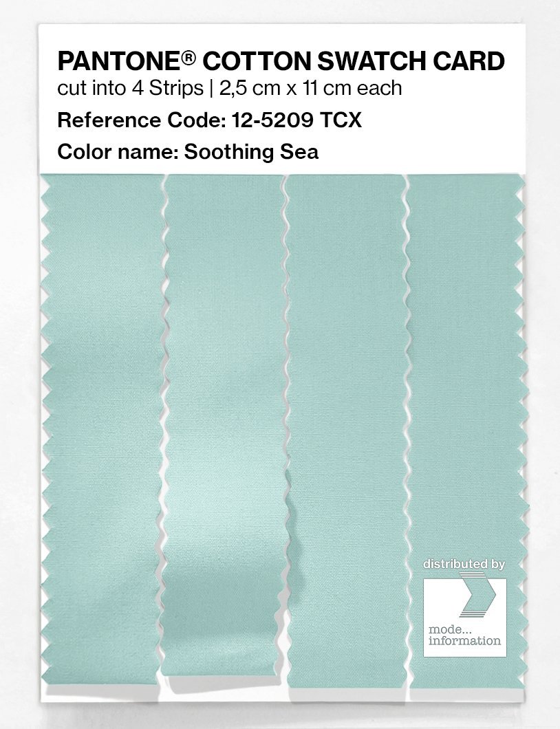 Product image 3 of the product “PANTONE® COTTON SWATCH CARD 12-5209 TCX Soothing Sea ”