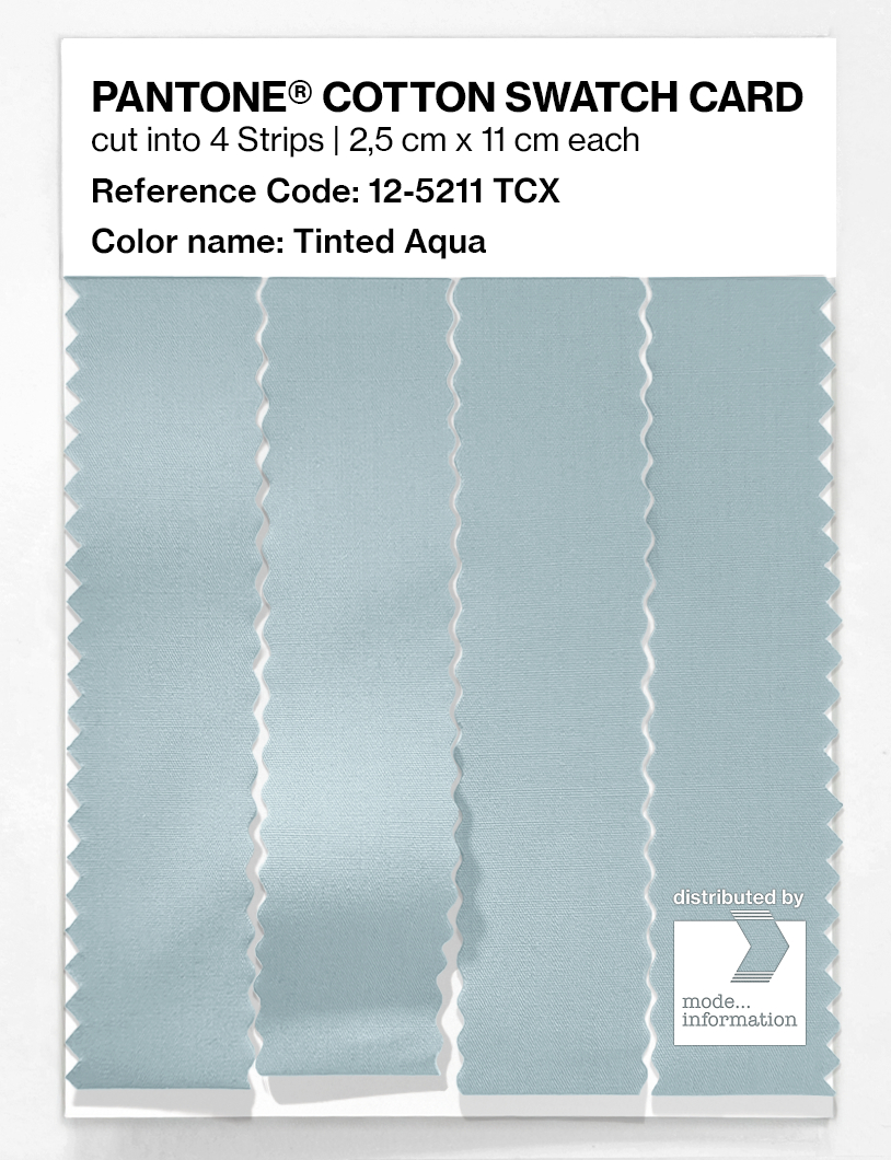 Product image 3 of the product “PANTONE® COTTON SWATCH CARD 12-5211 TCX Tinted Aqua ”