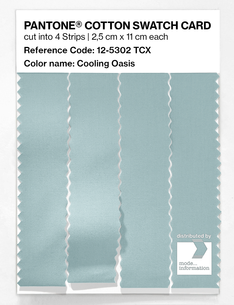 Product image 3 of the product “PANTONE® COTTON SWATCH CARD 12-5302 TCX Cooling Oasis ”