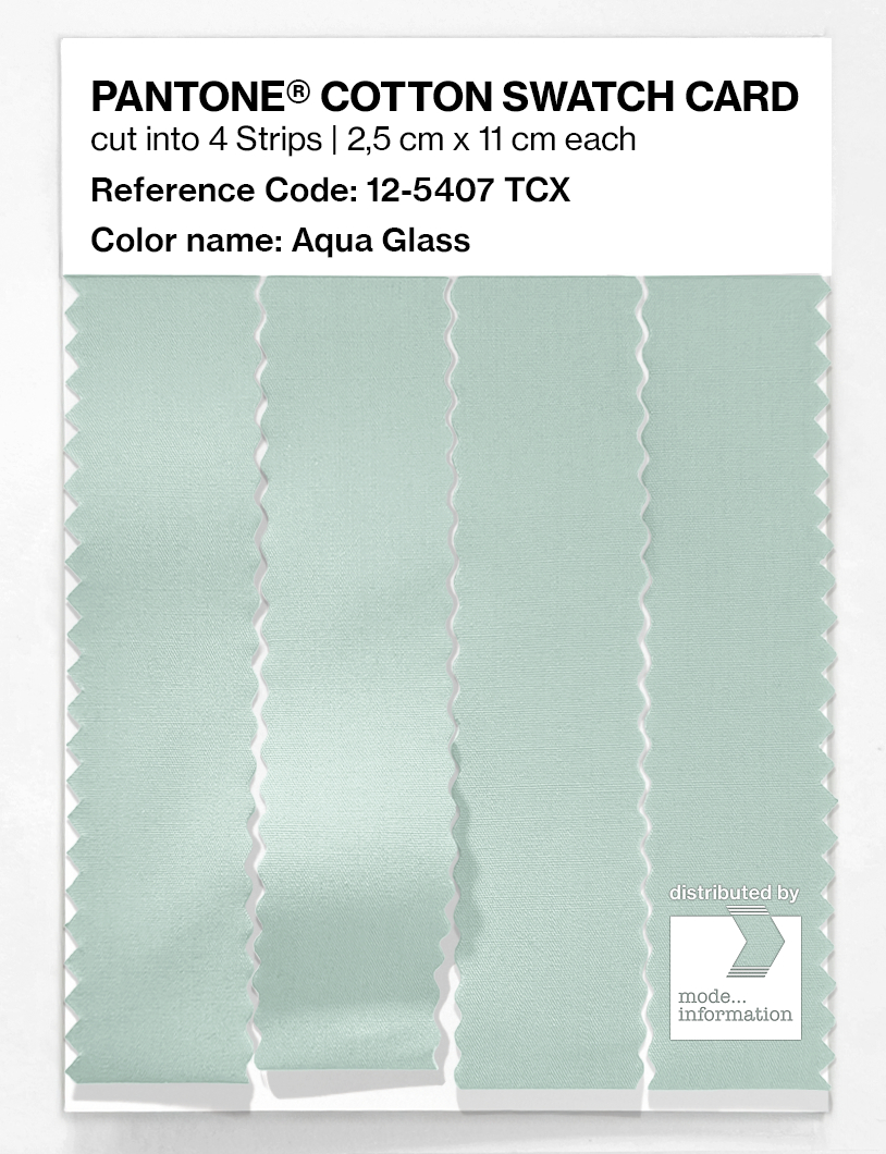 Artikelbild 3 des Artikels “PANTONE® COTTON SWATCH CARD 12-5407 TCX Aqua Glass “