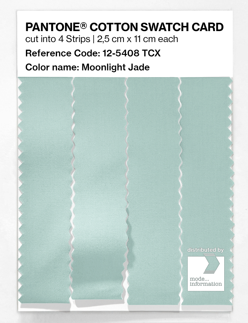 Product image 3 of the product “PANTONE® COTTON SWATCH CARD 12-5408 TCX Moonlight Jade ”