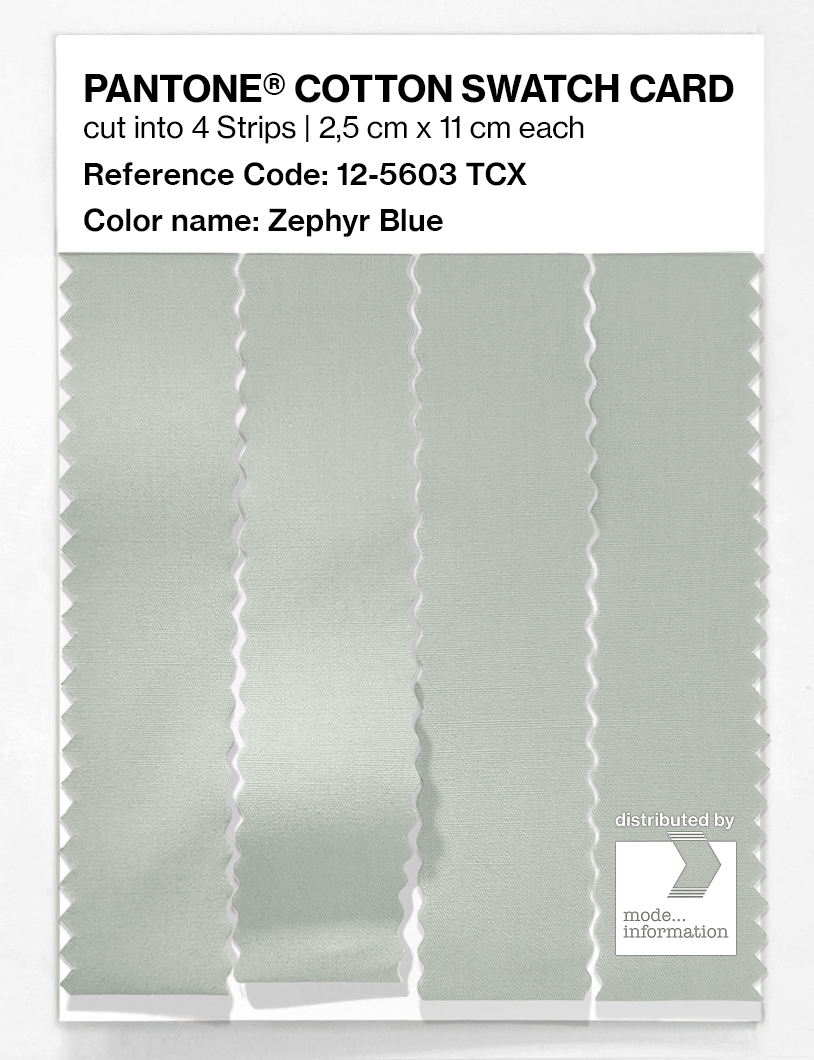 Product image 3 of the product “PANTONE® COTTON SWATCH CARD 12-5603 TCX Zephyr Blue ”