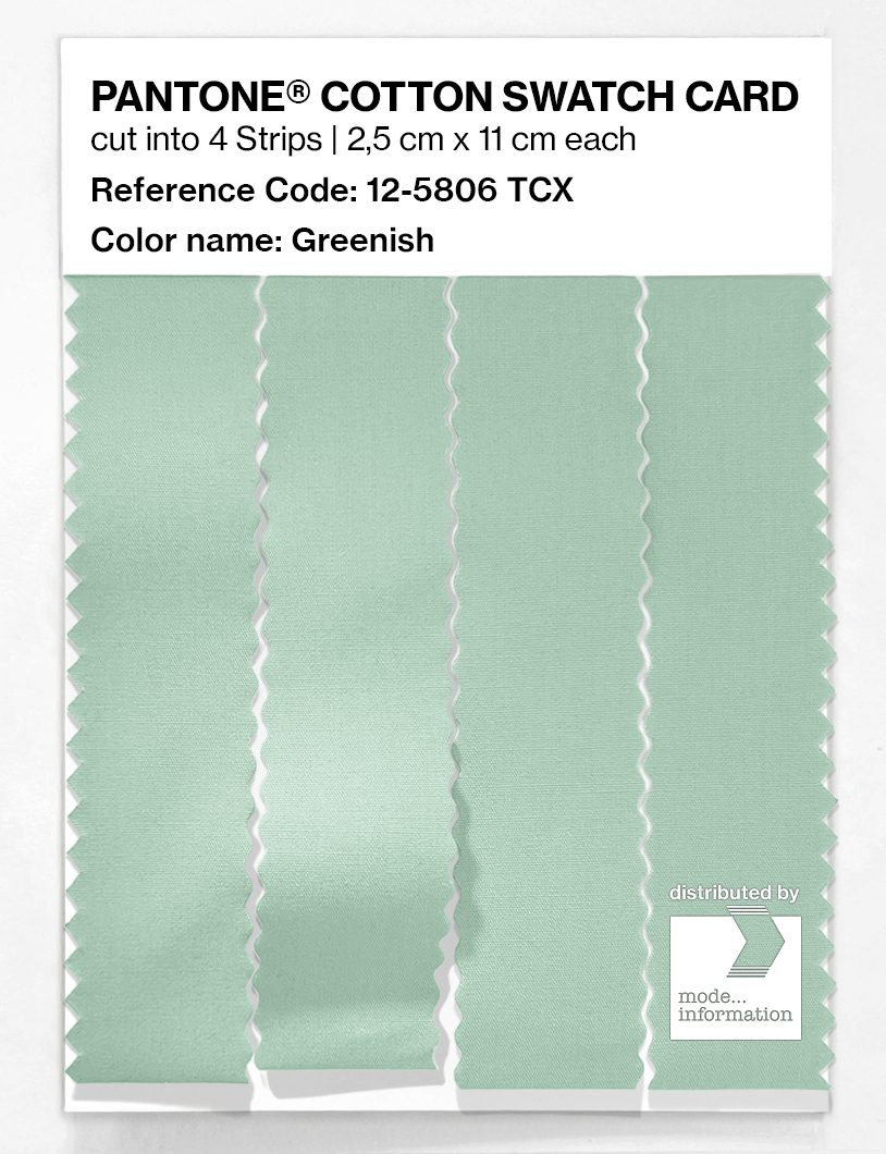 Product image 3 of the product “PANTONE® COTTON SWATCH CARD 12-5806 TCX Greenish ”