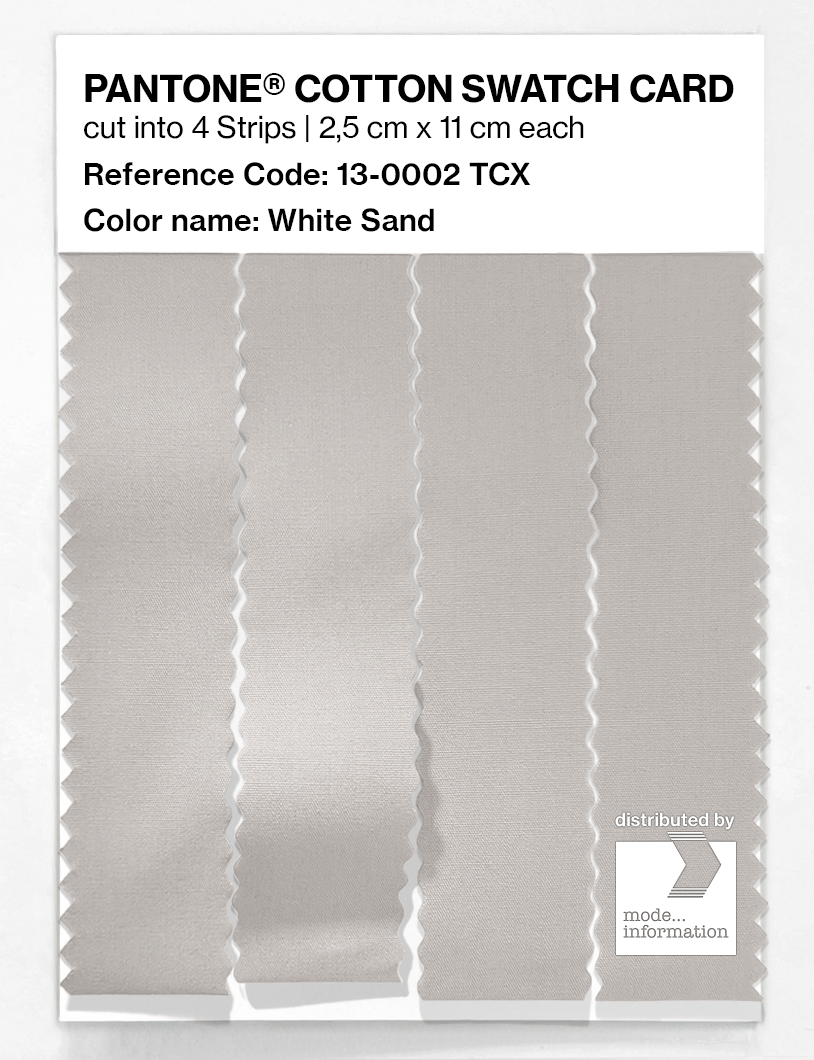 Product image 3 of the product “PANTONE® COTTON SWATCH CARD 13-0002 TCX White Sand ”