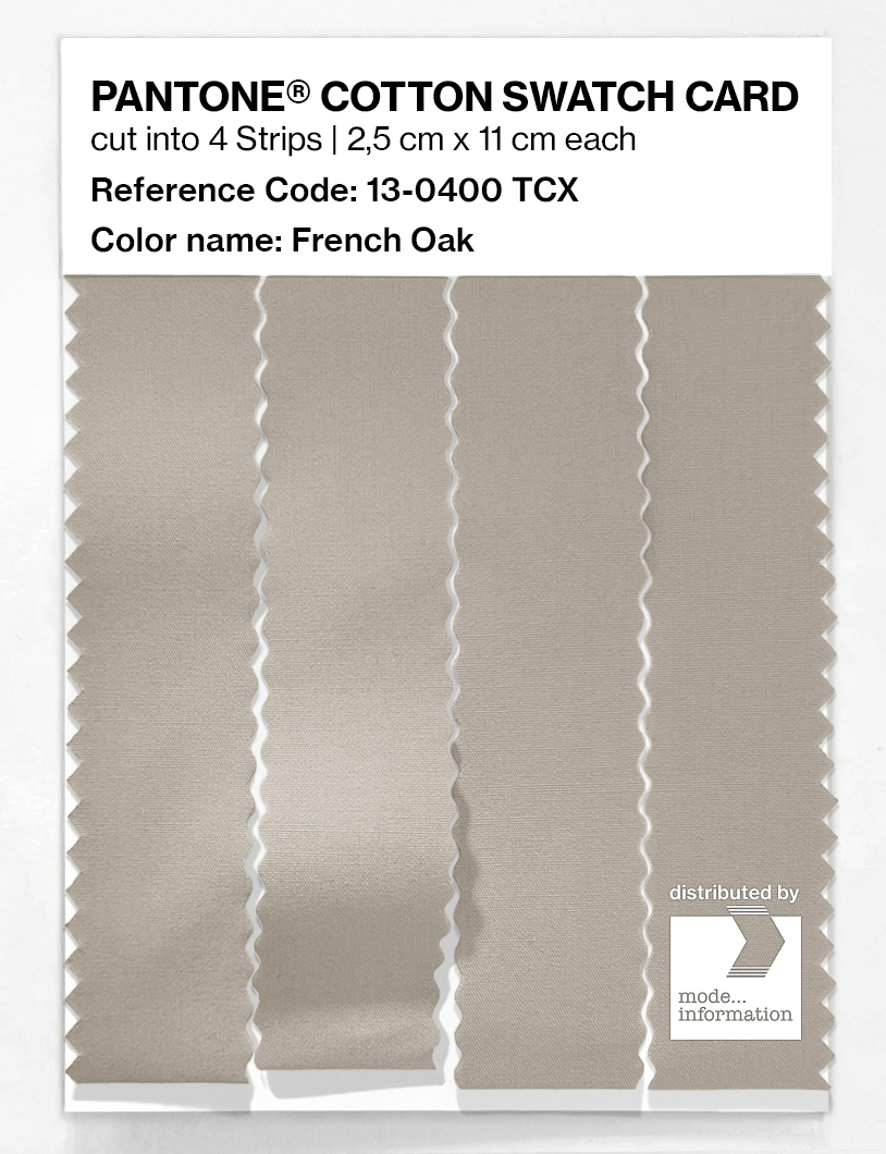 Product image 3 of the product “PANTONE® COTTON SWATCH CARD 13-0400 TCX French Oak ”