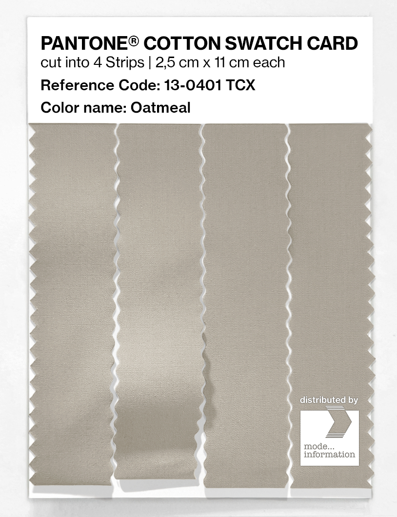 Product image 3 of the product “PANTONE® COTTON SWATCH CARD 13-0401 TCX Oatmeal ”