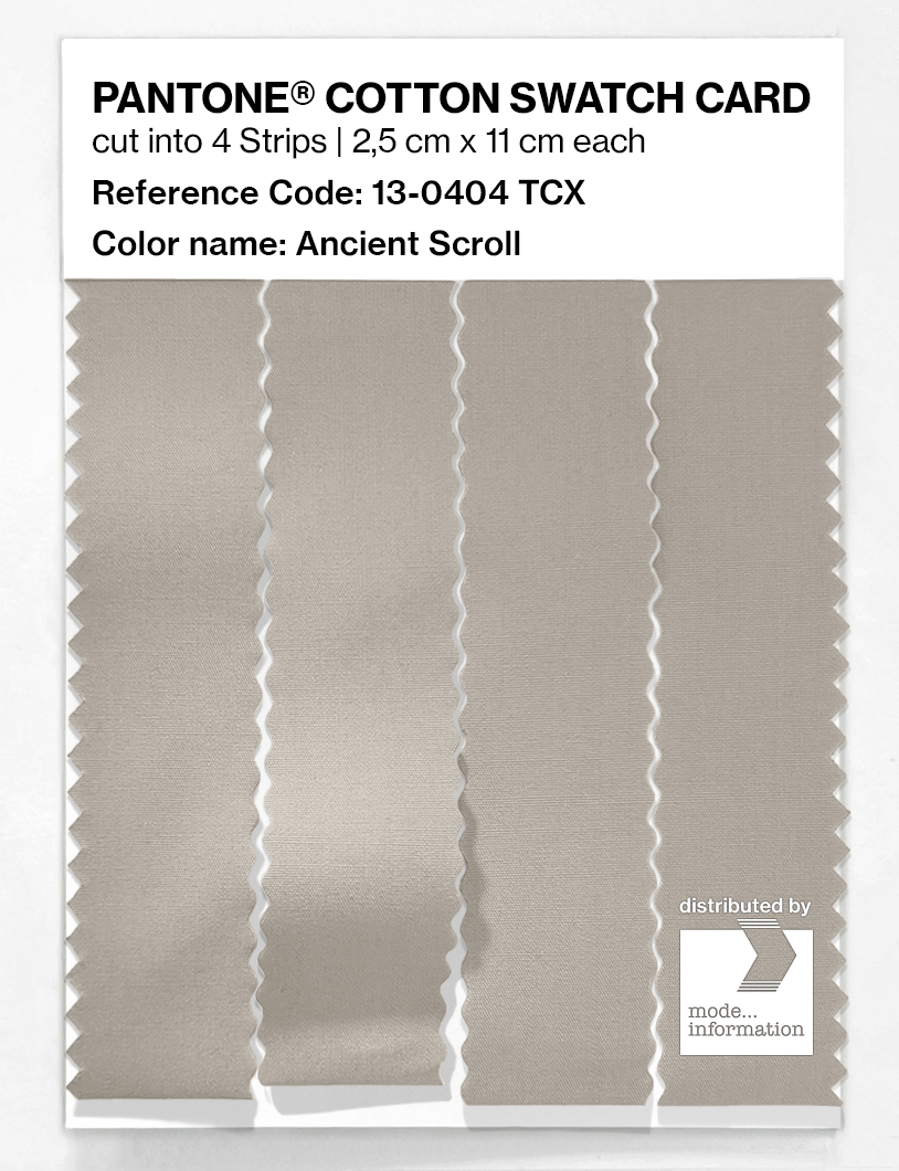 Product image 3 of the product “PANTONE® COTTON SWATCH CARD 13-0404 TCX Ancient Scroll ”