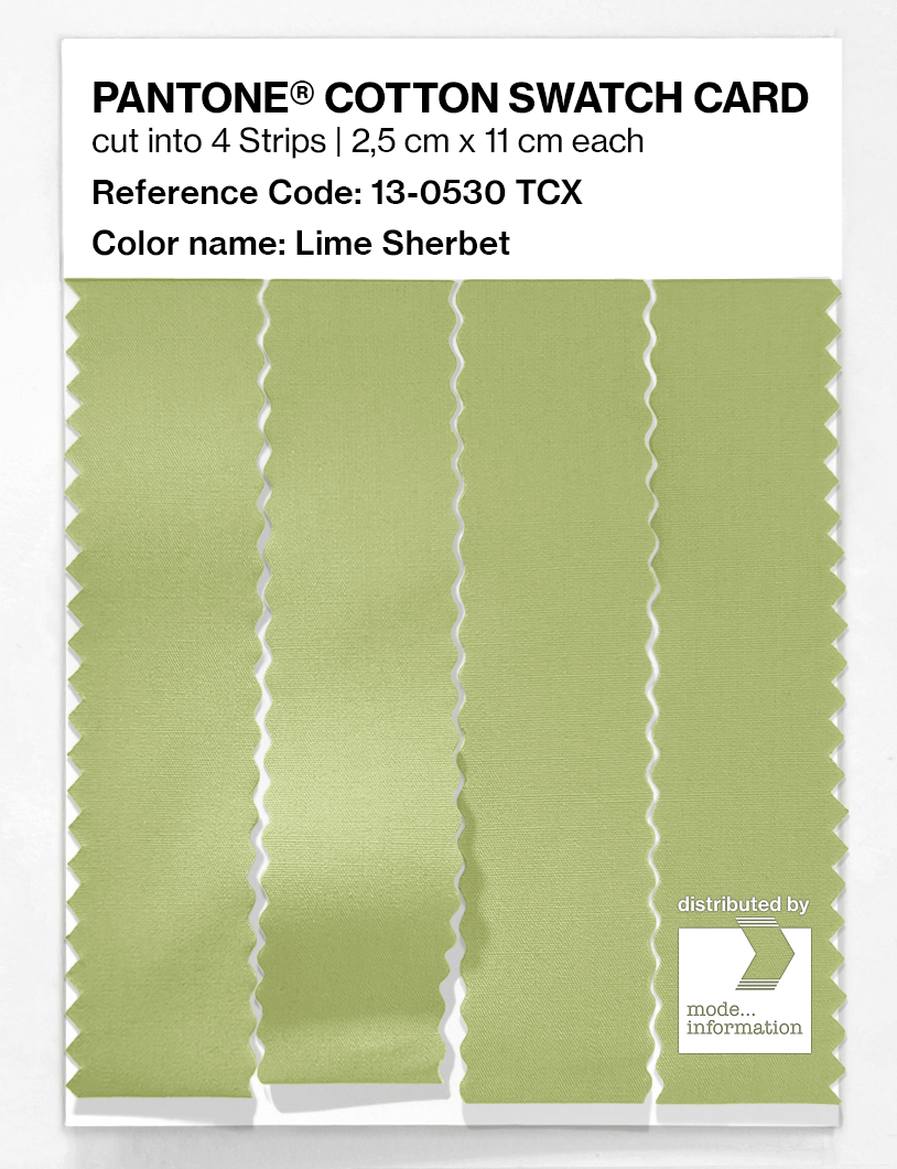 Product image 3 of the product “PANTONE® COTTON SWATCH CARD 13-0530 TCX Lime Sherbet ”