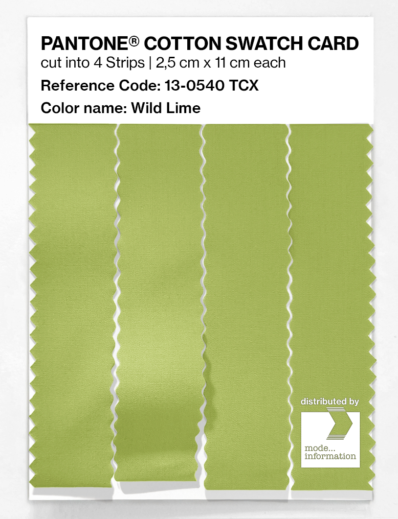 Product image 3 of the product “PANTONE® COTTON SWATCH CARD 13-0540 TCX Wild Lime ”