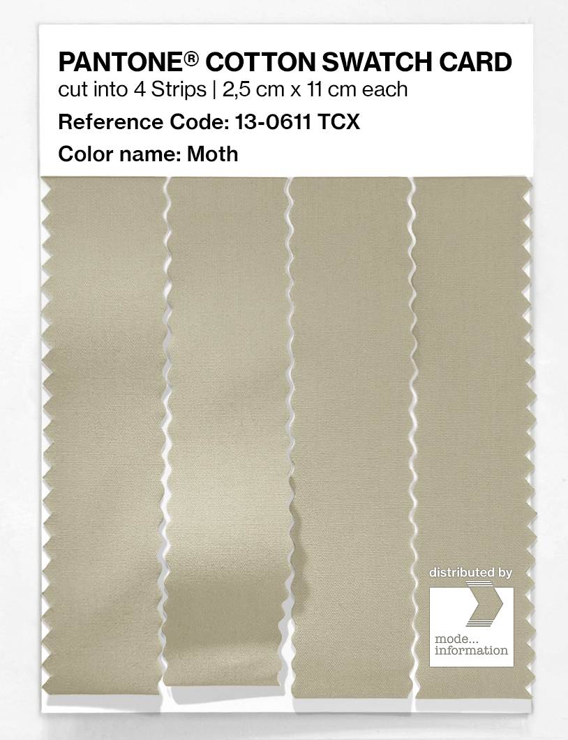 Product image 3 of the product “PANTONE® COTTON SWATCH CARD 13-0611 TCX Moth ”