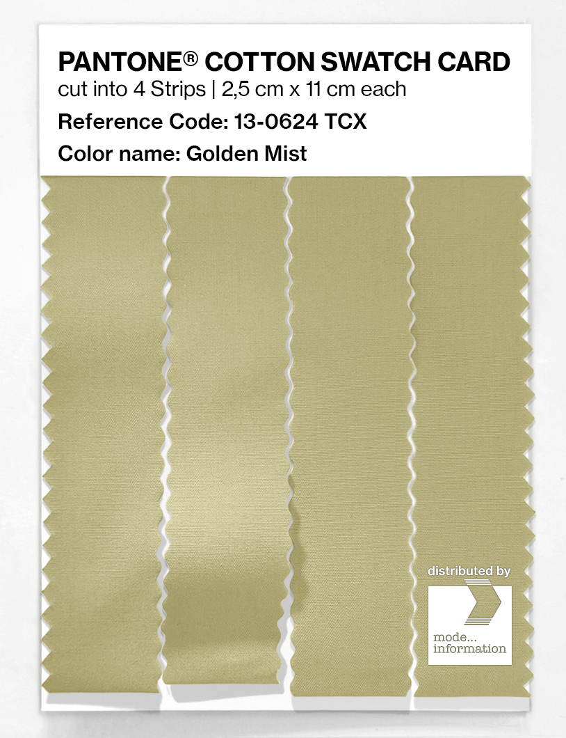 Product image 3 of the product “PANTONE® COTTON SWATCH CARD 13-0624 TCX Golden Mist ”