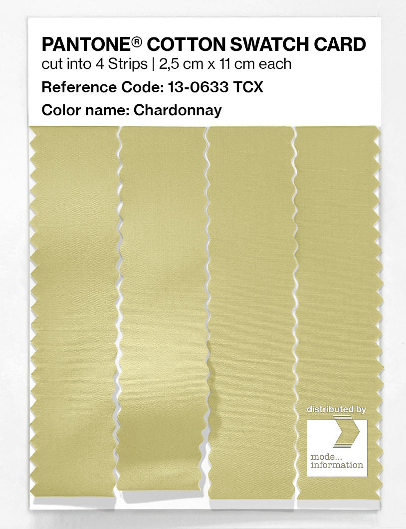 Product image 3 of the product “PANTONE® COTTON SWATCH CARD 13-0633 TCX Chardonnay ”