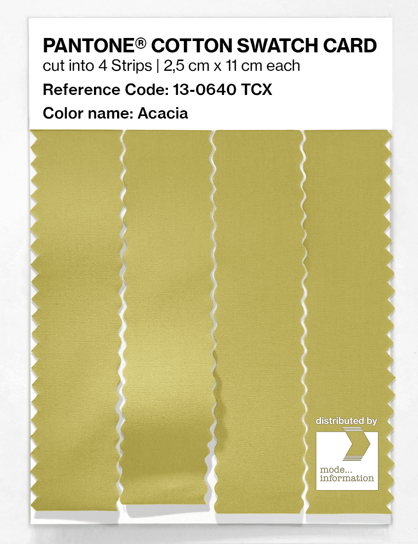 Product image 3 of the product “PANTONE® COTTON SWATCH CARD 13-0640 TCX Acacia ”