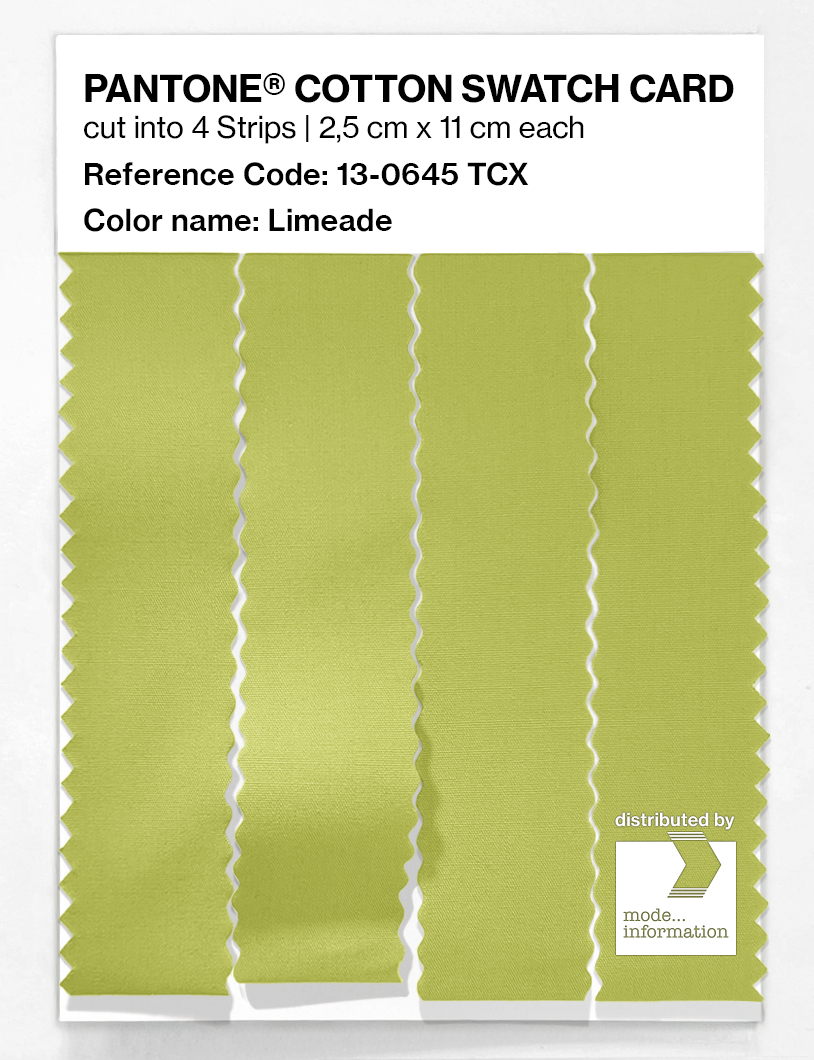 Product image 3 of the product “PANTONE® COTTON SWATCH CARD 13-0645 TCX Limeade ”