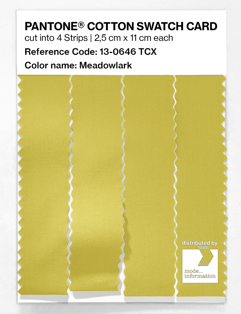 Product image 3 of the product “PANTONE® COTTON SWATCH CARD 13-0646 TCX Meadowlark ”