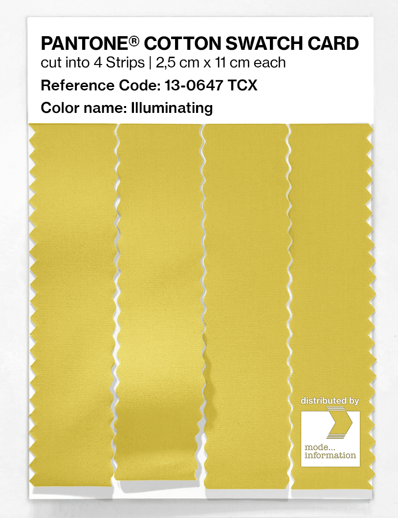 Product image 3 of the product “PANTONE® COTTON SWATCH CARD 13-0647 TCX Illuminating ”