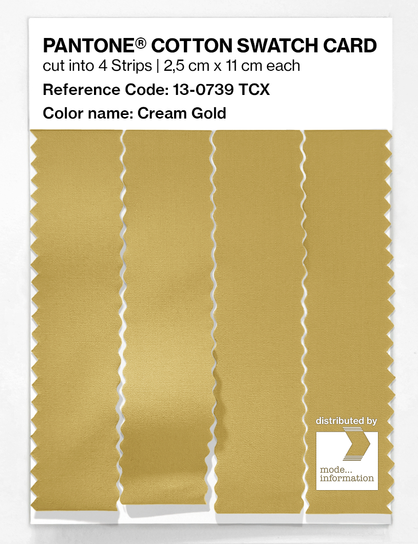 Artikelbild 3 des Artikels “PANTONE® COTTON SWATCH CARD 13-0739 TCX Cream Gold “