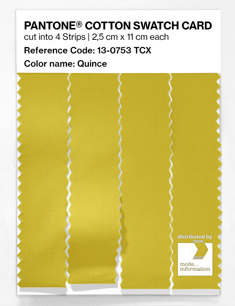 Product image 3 of the product “PANTONE® COTTON SWATCH CARD 13-0753 TCX Quince ”