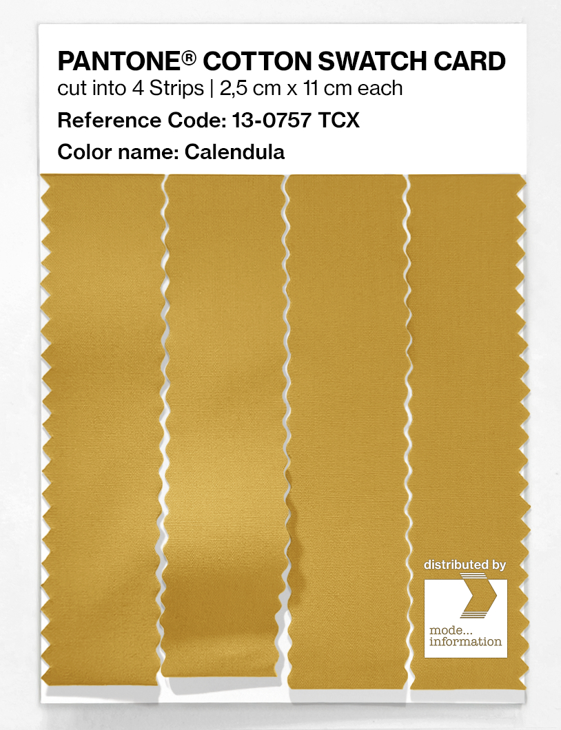 Product image 3 of the product “PANTONE® COTTON SWATCH CARD 13-0757 TCX Calendula ”