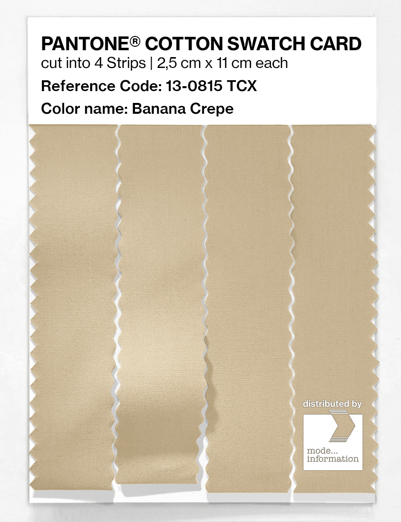 Product image 3 of the product “PANTONE® COTTON SWATCH CARD 13-0815 TCX Banana Crepe ”