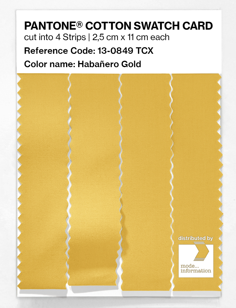 Product image 3 of the product “PANTONE® COTTON SWATCH CARD 13-0849 TCX Habañero Gold ”