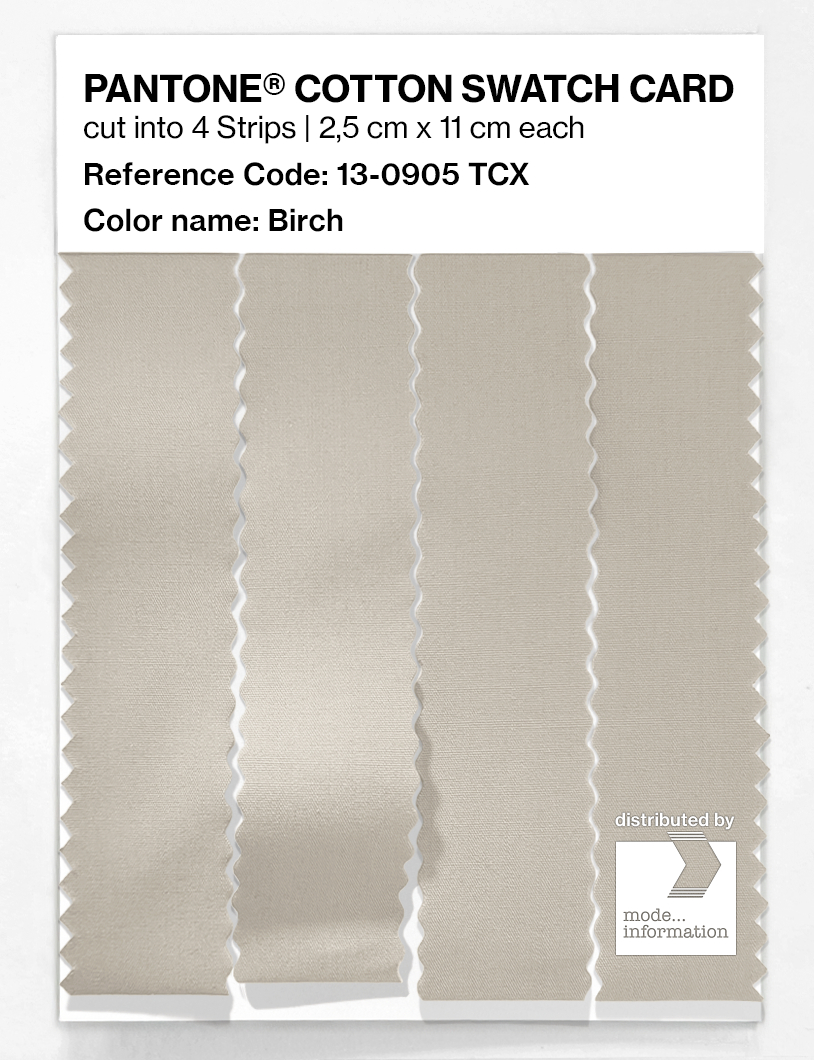Product image 3 of the product “PANTONE® COTTON SWATCH CARD 13-0905 TCX Birch ”