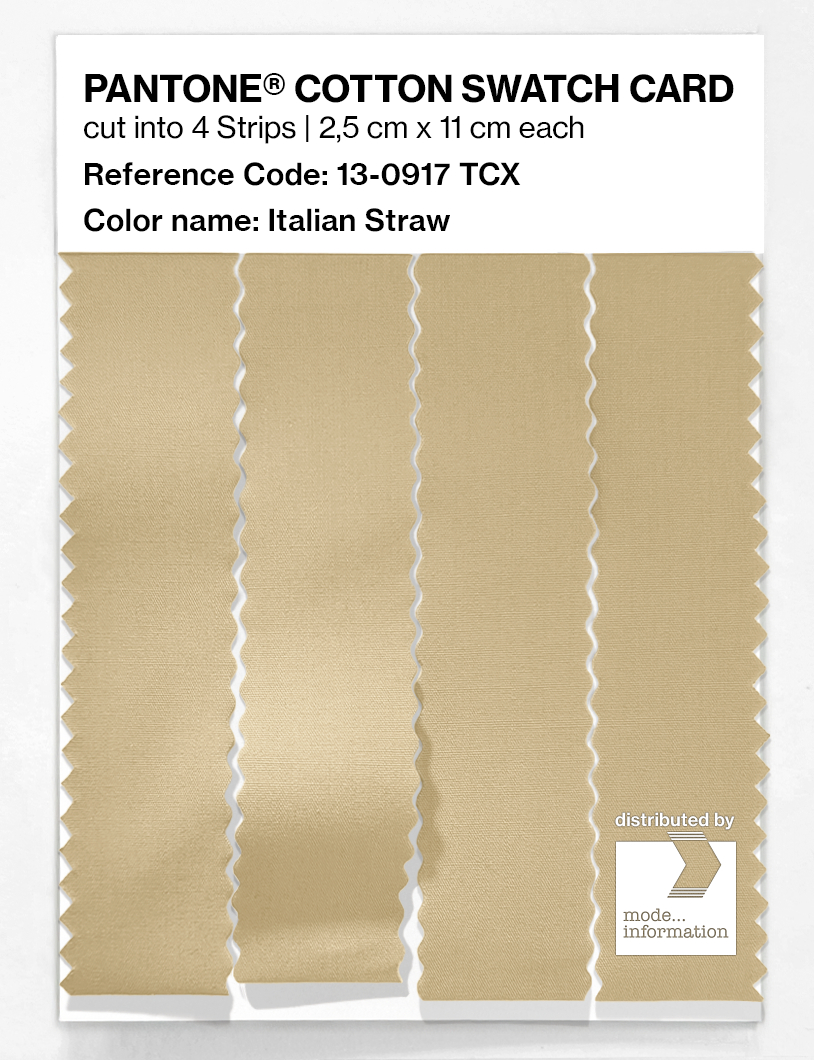 Product image 3 of the product “PANTONE® COTTON SWATCH CARD 13-0917 TCX Italian Straw ”