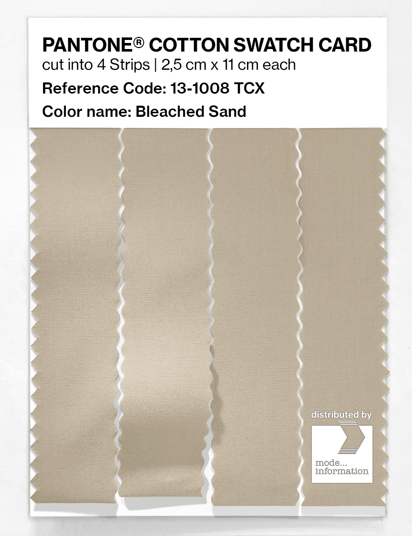 Product image 3 of the product “PANTONE® COTTON SWATCH CARD 13-1008 TCX Bleached Sand ”