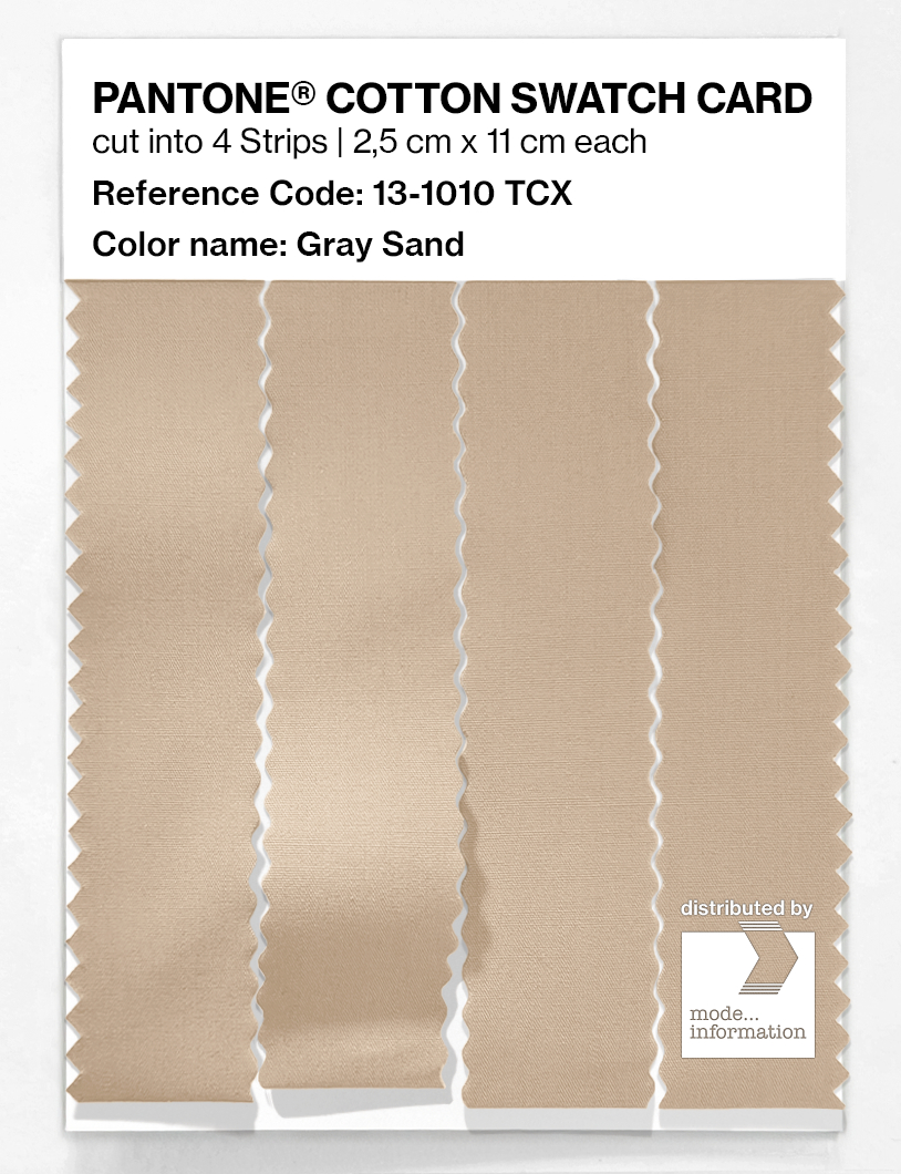 Product image 3 of the product “PANTONE® COTTON SWATCH CARD 13-1010 TCX Gray Sand ”