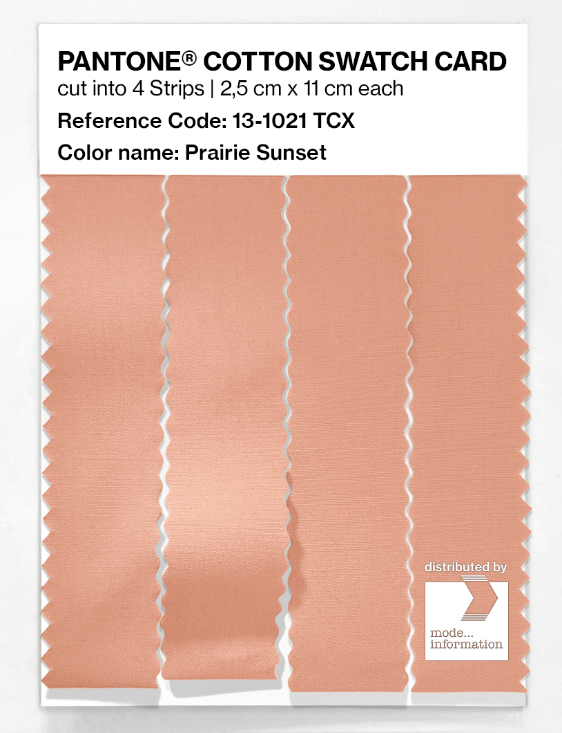Product image 3 of the product “PANTONE® COTTON SWATCH CARD 13-1021 TCX Prairie Sunset ”