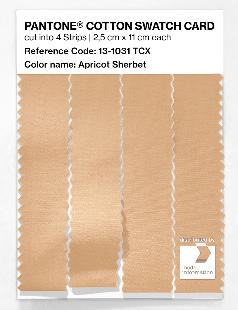 Product image 3 of the product “PANTONE® COTTON SWATCH CARD 13-1031 TCX Apricot Sherbet ”