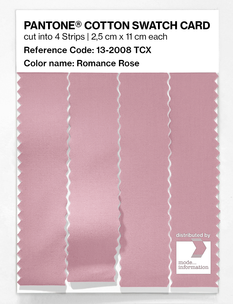 Product image 3 of the product “PANTONE® COTTON SWATCH CARD 13-2008 TCX Romance Rose ”