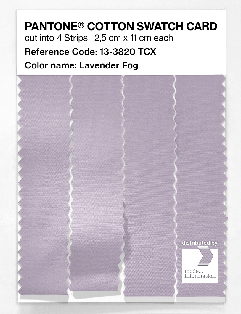 Product image 3 of the product “PANTONE® COTTON SWATCH CARD 13-3820 TCX Lavender Fog ”