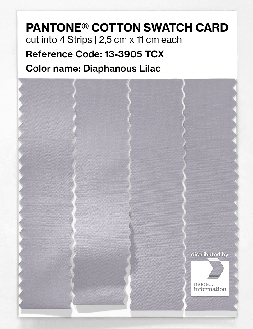 Product image 3 of the product “PANTONE® COTTON SWATCH CARD 13-3905 TCX Diaphanous Lilac ”