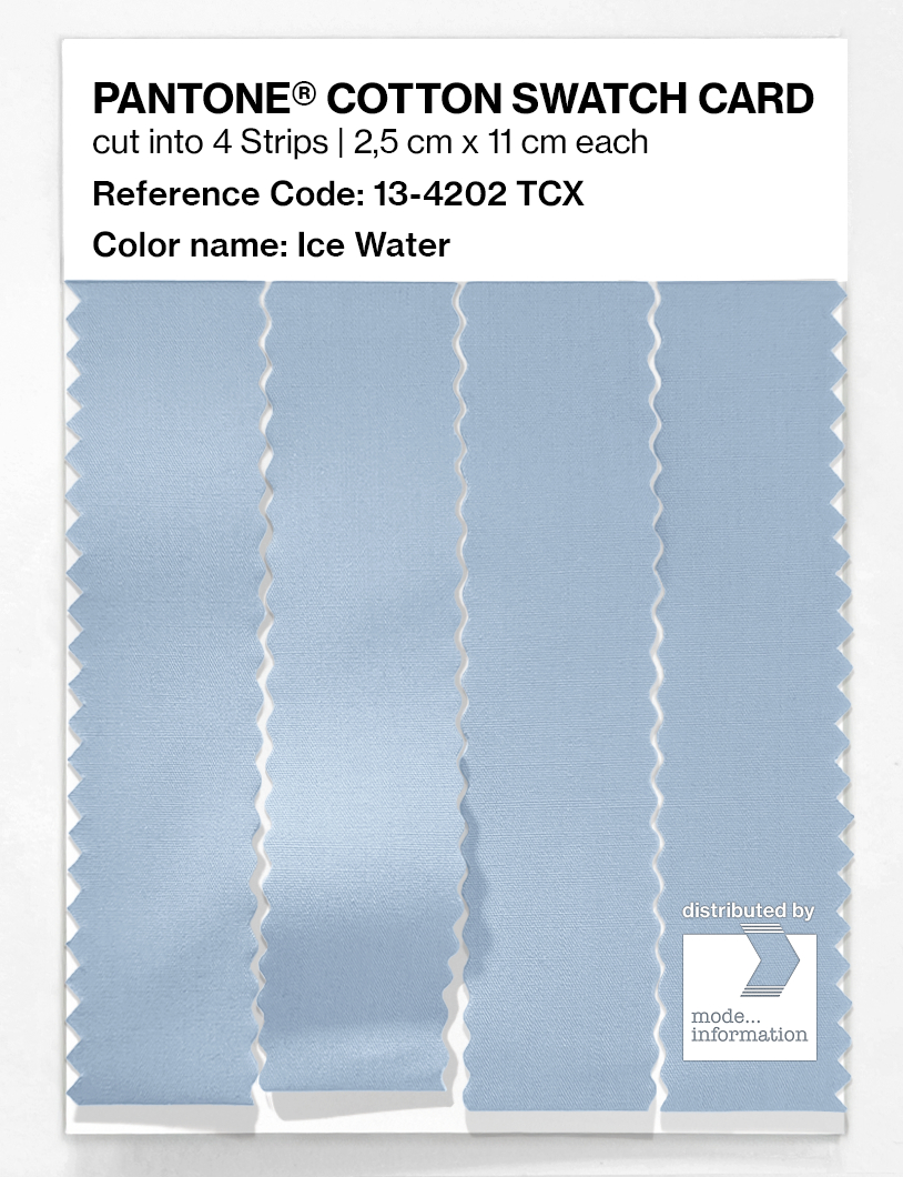 Product image 3 of the product “PANTONE® COTTON SWATCH CARD 13-4202 TCX Ice Water ”
