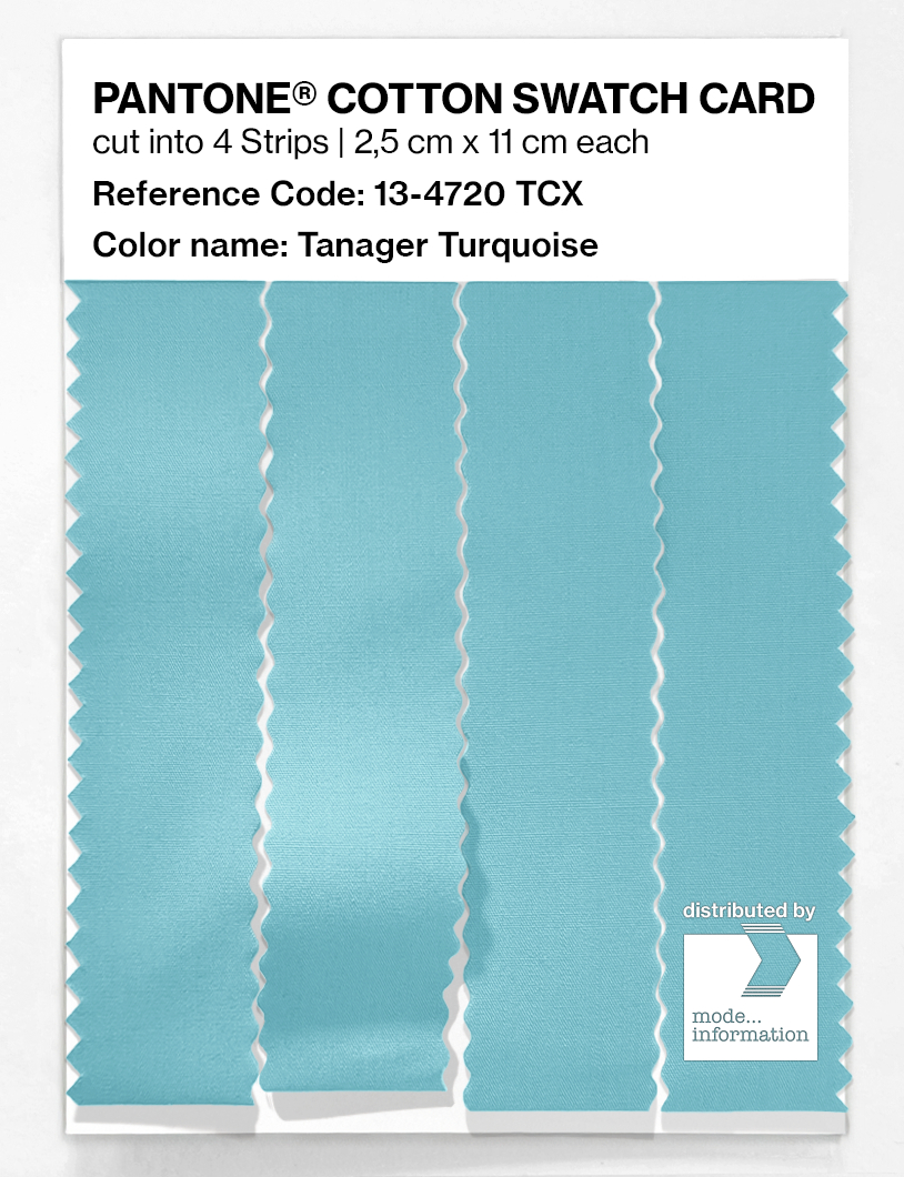 Product image 3 of the product “PANTONE® COTTON SWATCH CARD 13-4720 TCX Tanager Turquoise ”
