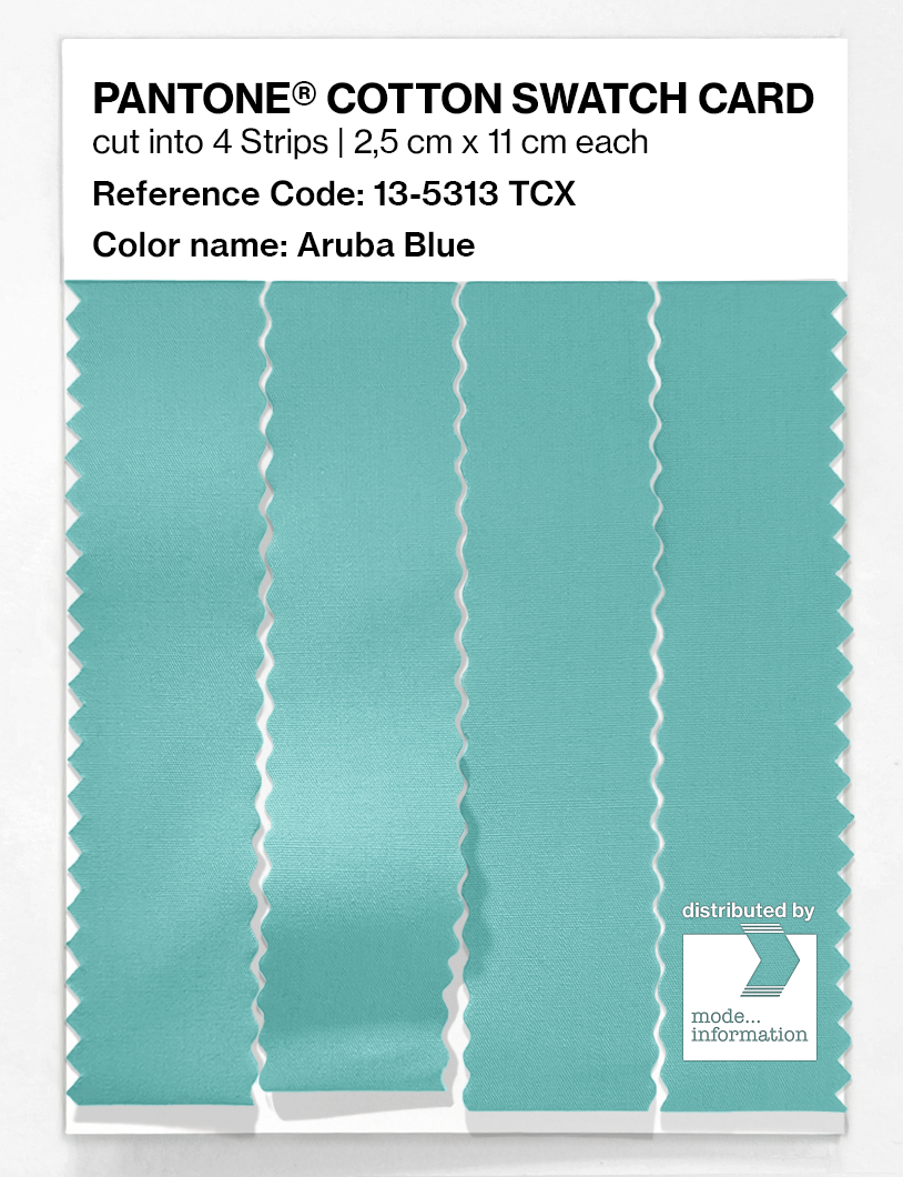 Product image 3 of the product “PANTONE® COTTON SWATCH CARD 13-5313 TCX Aruba Blue ”