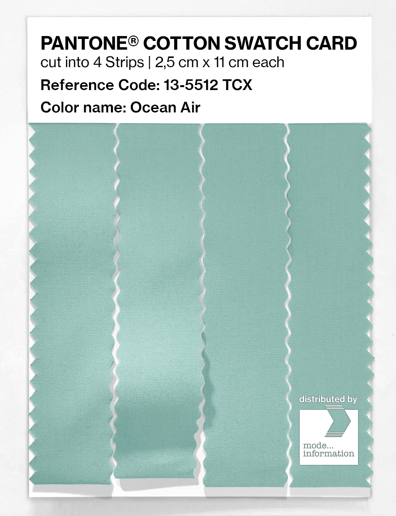Product image 3 of the product “PANTONE® COTTON SWATCH CARD 13-5512 TCX Ocean Air ”