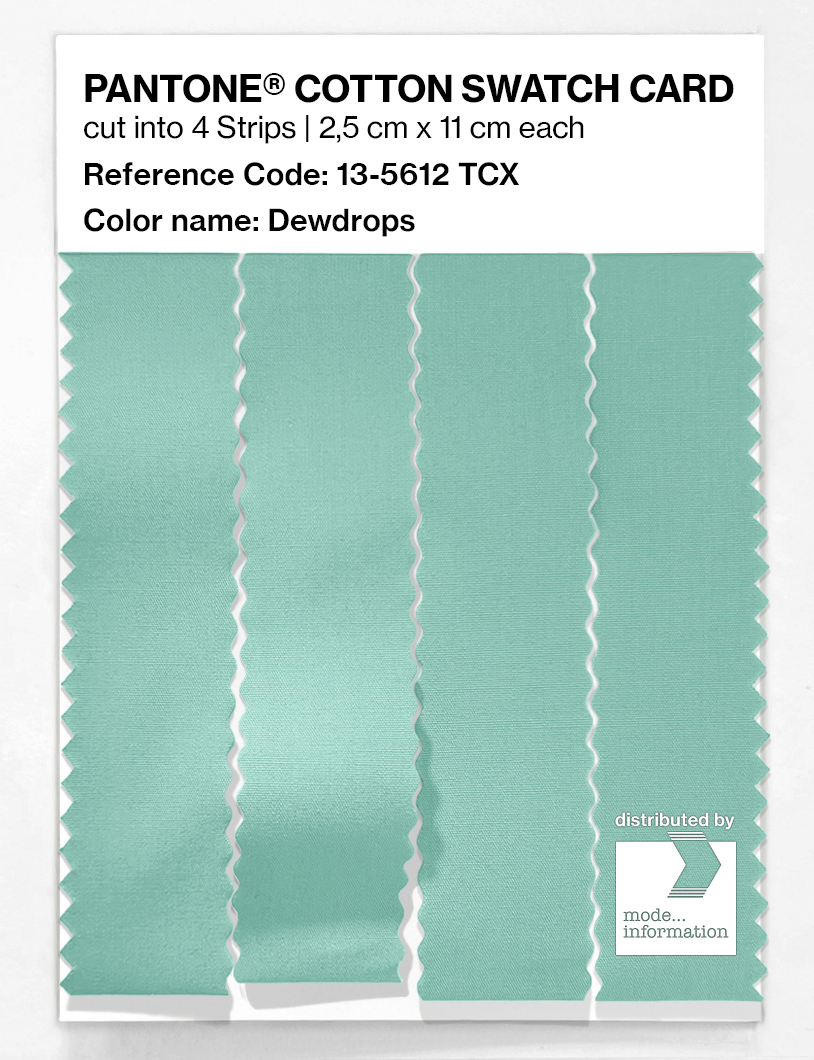 Product image 3 of the product “PANTONE® COTTON SWATCH CARD 13-5612 TCX Dewdrops ”