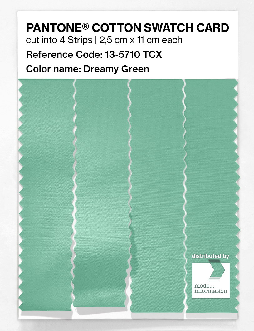 Product image 3 of the product “PANTONE® COTTON SWATCH CARD 13-5710 TCX Dreamy Green ”
