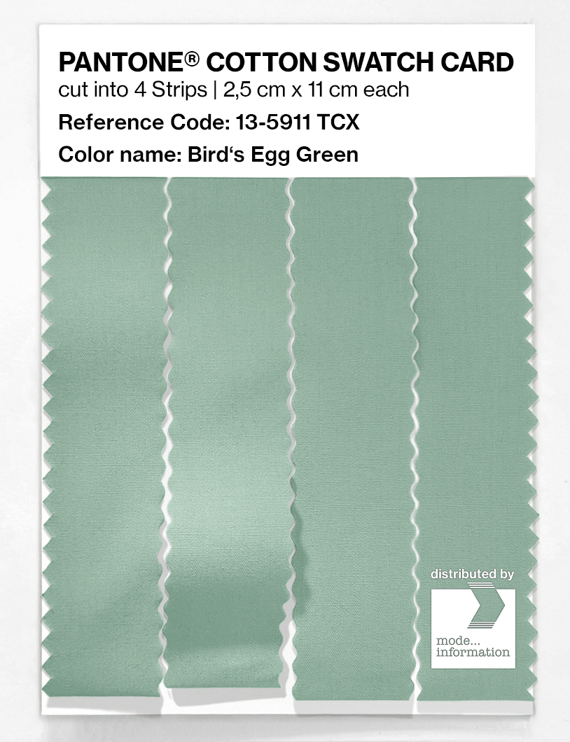 Product image 3 of the product “PANTONE® COTTON SWATCH CARD 13-5911 TCX Bird's Egg Green ”